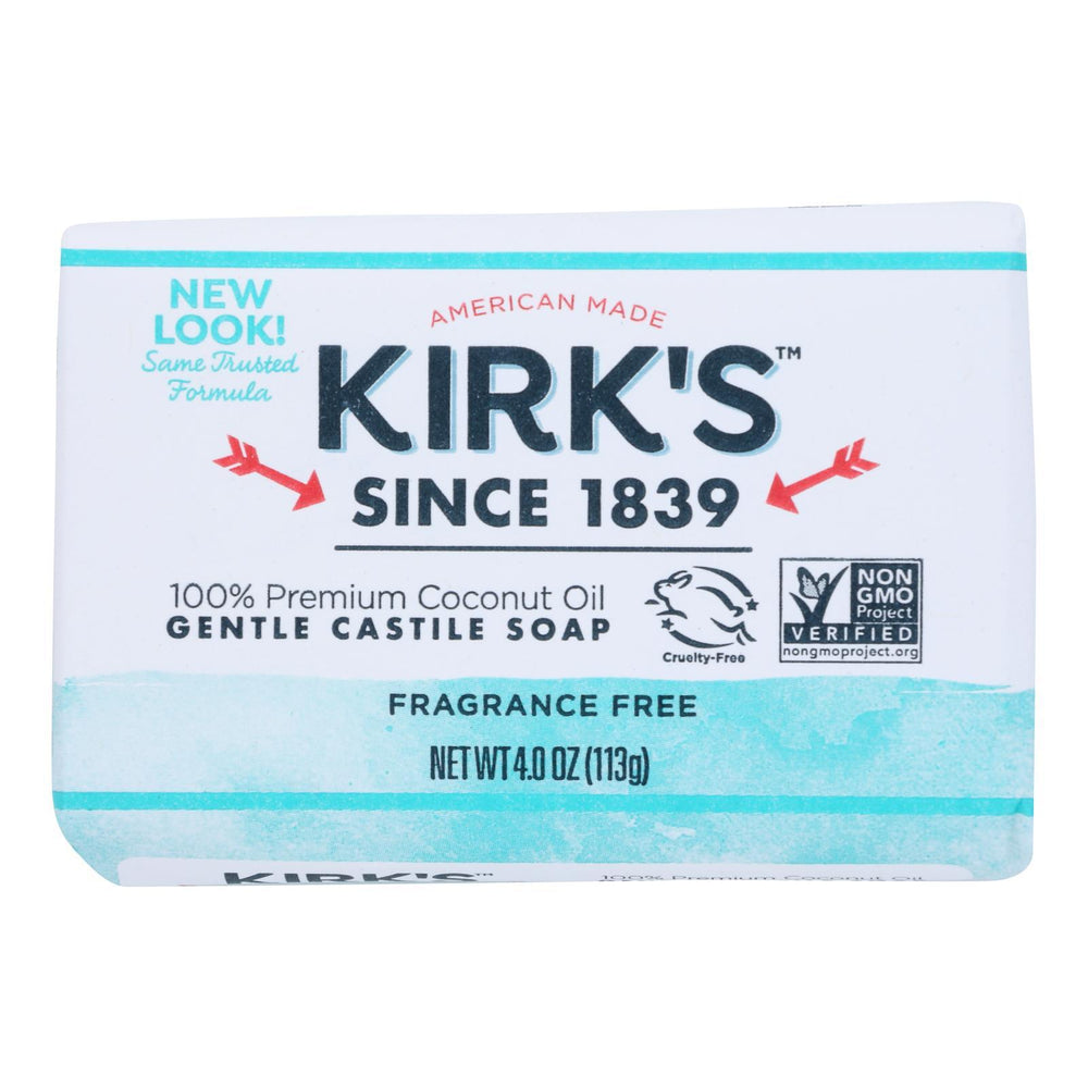 Kirk's Natural Original Coco Castile Soap Fragrance Free - 4 oz