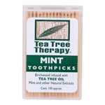 Tea Tree Therapy Toothpicks - 100 Toothpicks - Case of 12