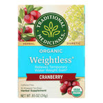 Traditional Medicinals Organic Weightless Cranberry Herbal Tea - 16 Tea Bags - Case of 6