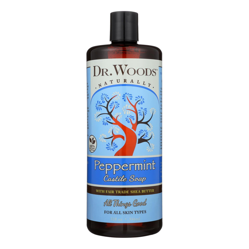 Dr. Woods Shea Vision Pure Castile Soap Peppermint with Organic Shea Butter - 32 fl oz