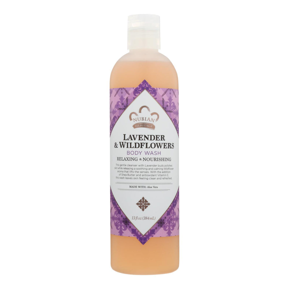 Nubian Heritage Body Wash With Shea Butter Lavender And Wildflowers - 13 fl oz