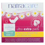 Natracare Ultra Extra Pads w/wings - Normal -  12 Count