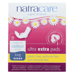 Natracare  Ultra Extra Pads w/wings - Long - 8 Count