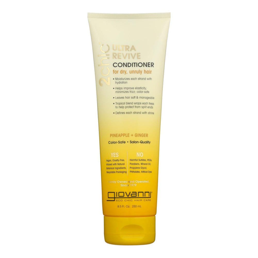 Giovanni Hair Care Products Conditioner - Pineapple and Ginger - Case of 1 - 8.5 oz.