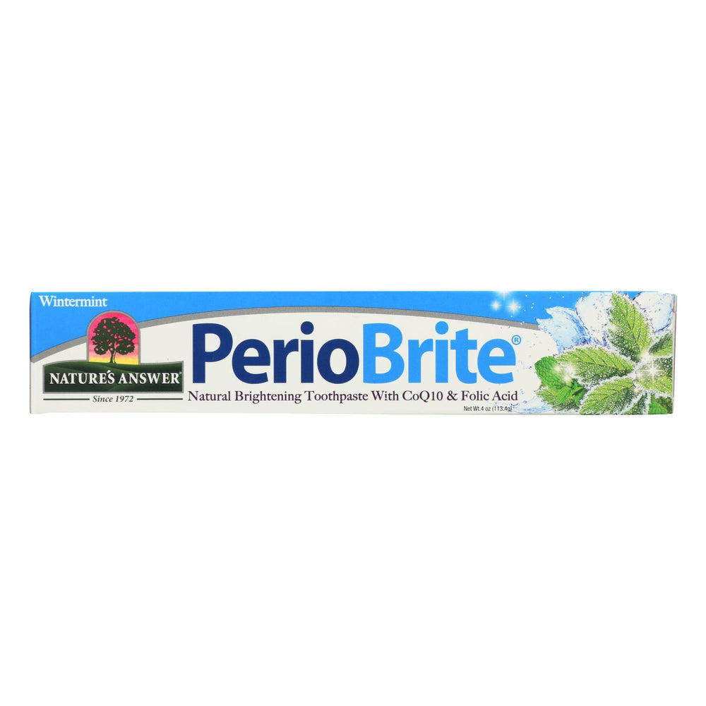 Nature's Answer Periobrite Wintermint Natural Brightening Toothpaste  - 1 Each - 4 OZ