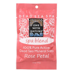 One With Nature Spa Blend Rose Petal Dead Sea Mineral Bath - Salt - Case of 6 - 2.5 oz.