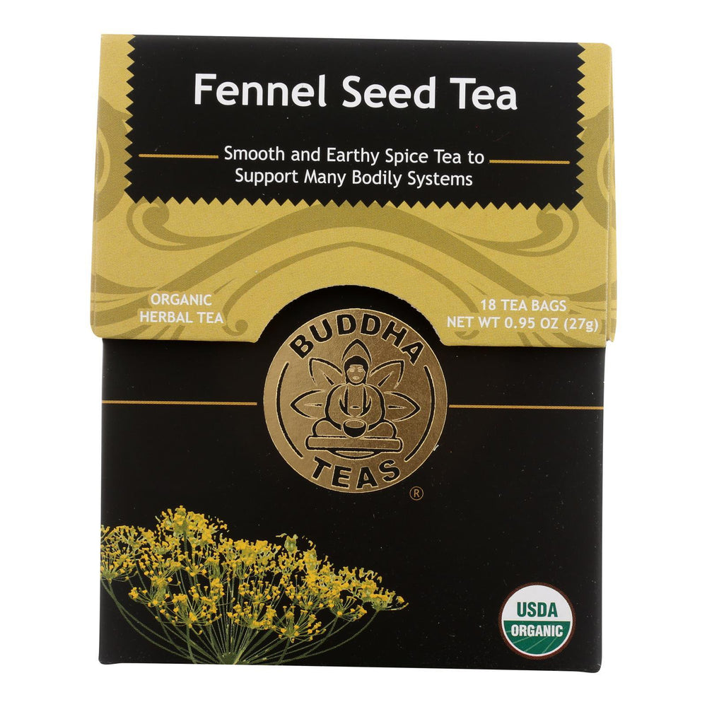Buddha Teas - Organic Tea - Fennel Seed - Case of 6 - 18 Count