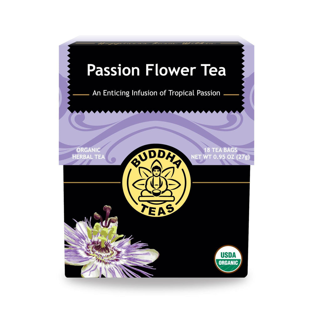 Buddha Teas - Organic Tea - Passion Flower - Case of 6 - 18 Count